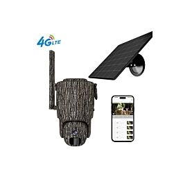 Cámara de camuflaje 4G PTZ alimentada por batería con panel solar PRO
