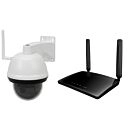 Cámara exterior 4G PTZ blanca SMART