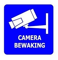 Pegatina para cámara CCTV - 15 x 15 cm (3 piezas)