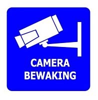 Pegatina para cámara CCTV - 5 x 5 cm (3 piezas)
