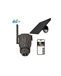 Cámara de camuflaje 4G PTZ alimentada por batería con panel solar PRO