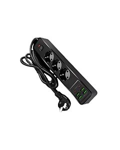 Regleta con cámara WiFi negra PRO