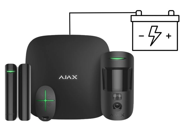 Kit de inicio Ajax 4G Hub 2 de 12 voltios, color negro, SMART main product photo