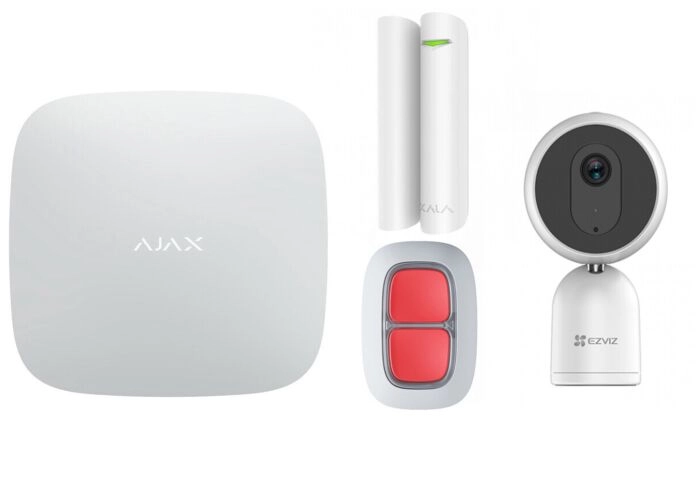 Kit de cuidado con botón SOS, sensor de puerta y cámara Blanco SMART main product photo
